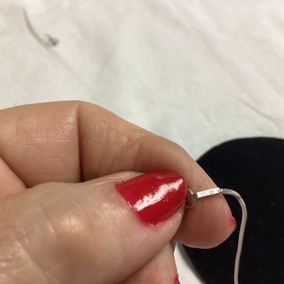 STERLING MID CENTURY MODERN DROP BALL NECKLACE - Picture 3 of 6